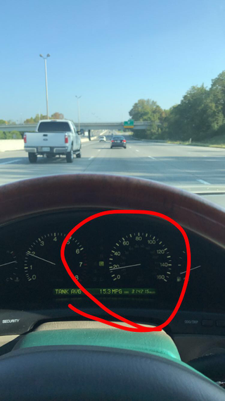 Illustration for article titled May be time to get the speedometer fixed...